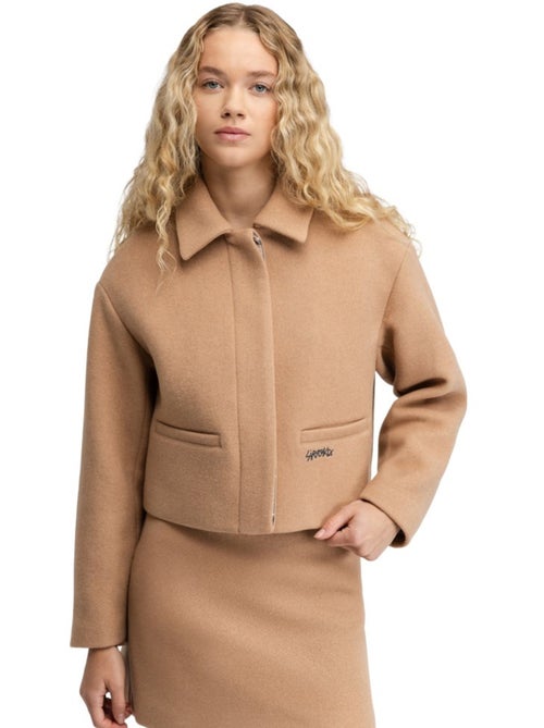 Veste courte en laine femme femme strodet-w sand - Kiabi