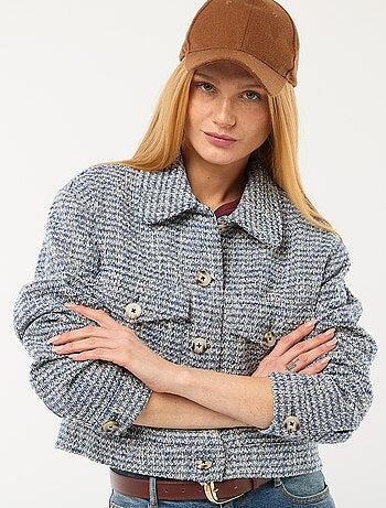 Veste courte en tweed