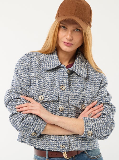 Veste courte en tweed - Kiabi