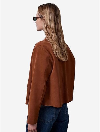 Veste courte femme en suédine dilvin
