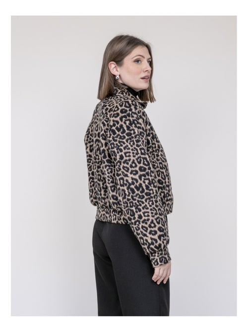 Veste courte imprimé léopard umadie - Kiabi