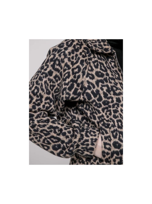 Veste courte imprimé léopard umadie - Kiabi