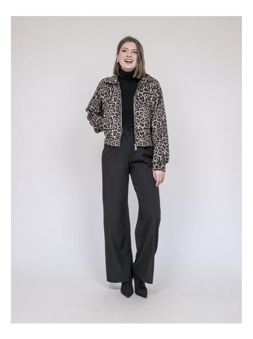 Veste courte imprimé léopard umadie - Kiabi
