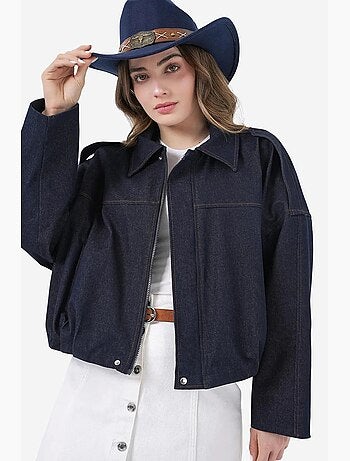 Veste courte oversize avec fermeture éclair et poche bdart