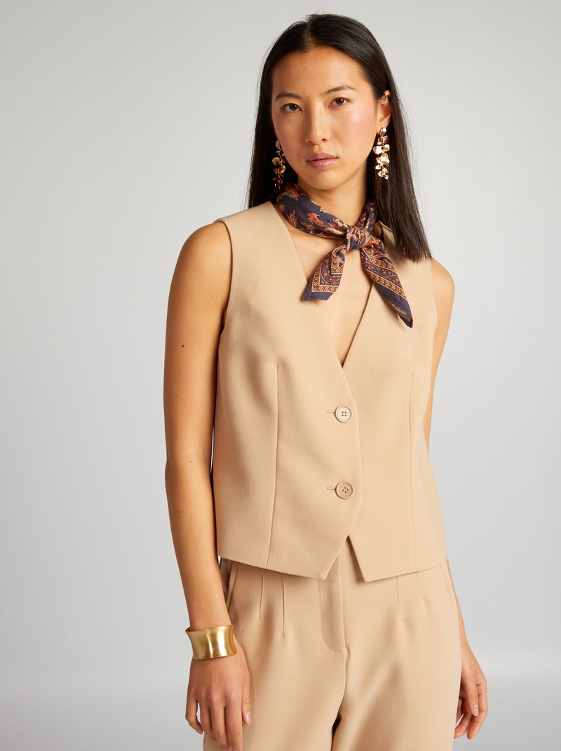 Veste Courte Crème Vincentius Taille UK 10 - Style Box, Manches Longues, Neuf Étiqueté
