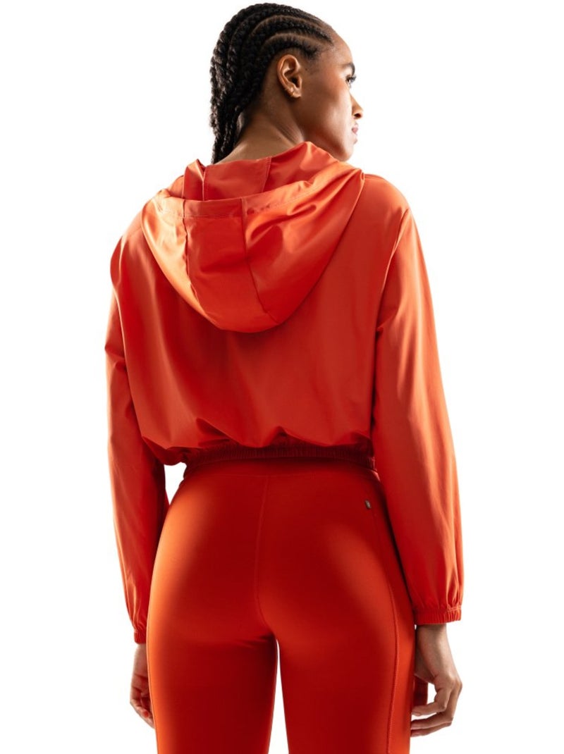 Veste courte ultralégère coupe-vent fitness femme fitness femme biscayne Rouge - Kiabi