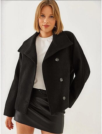 Veste croisée en laine boutonnée lucci