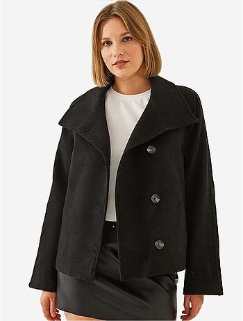 Veste croisée en laine boutonnée lucci