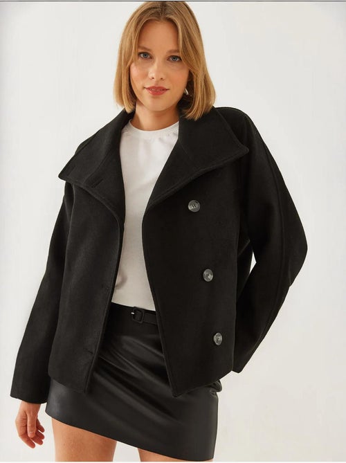Veste croisée en laine boutonnée lucci - Kiabi Veste croisée en laine boutonnée lucci - Kiabi