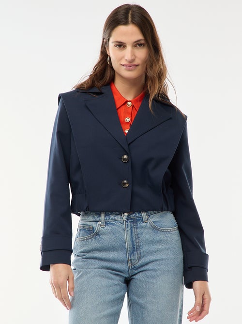 Veste cropped style trench - Kiabi