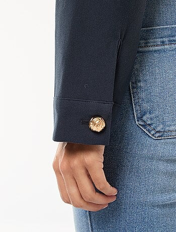 Veste de costume avec boutons dorés coupe courte