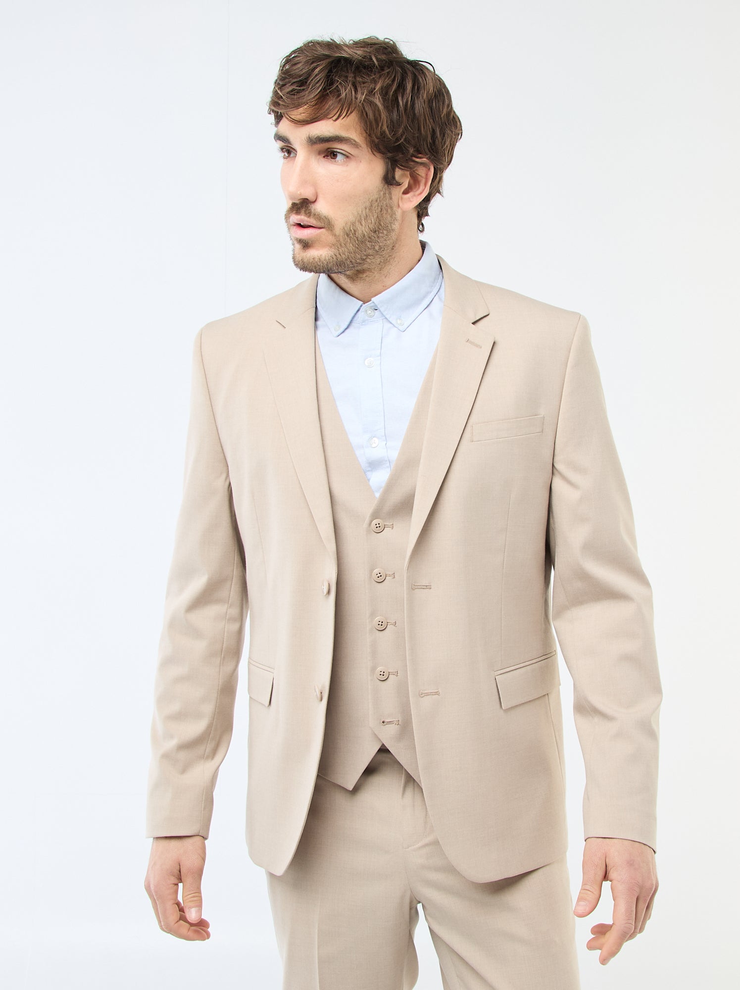 Blazer Blanc Homme Un Bouton - Coupe Ajustée, Polyester, Pour Tenue Décontractée Ou Professionnelle - 11