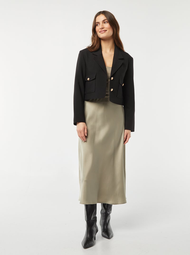 Veste de costume cropped Noir - Kiabi