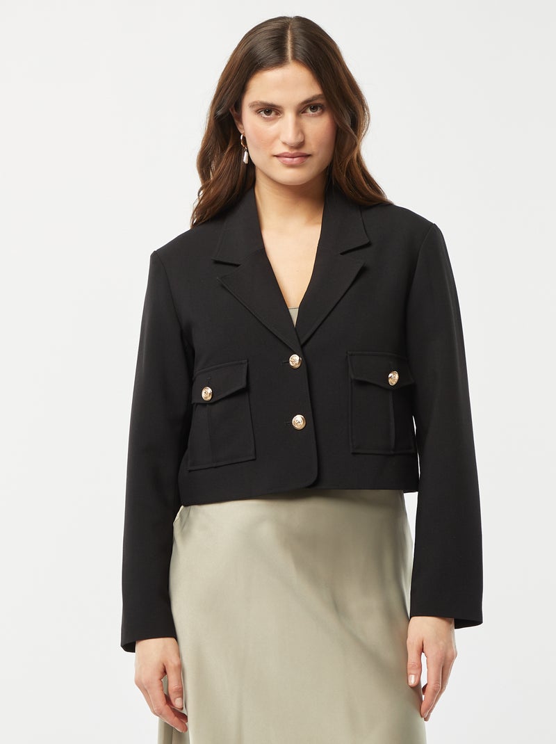 Veste de costume cropped Noir - Kiabi