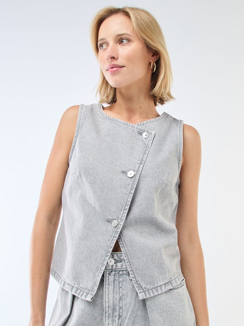 Veste de costume en denim - Kiabi