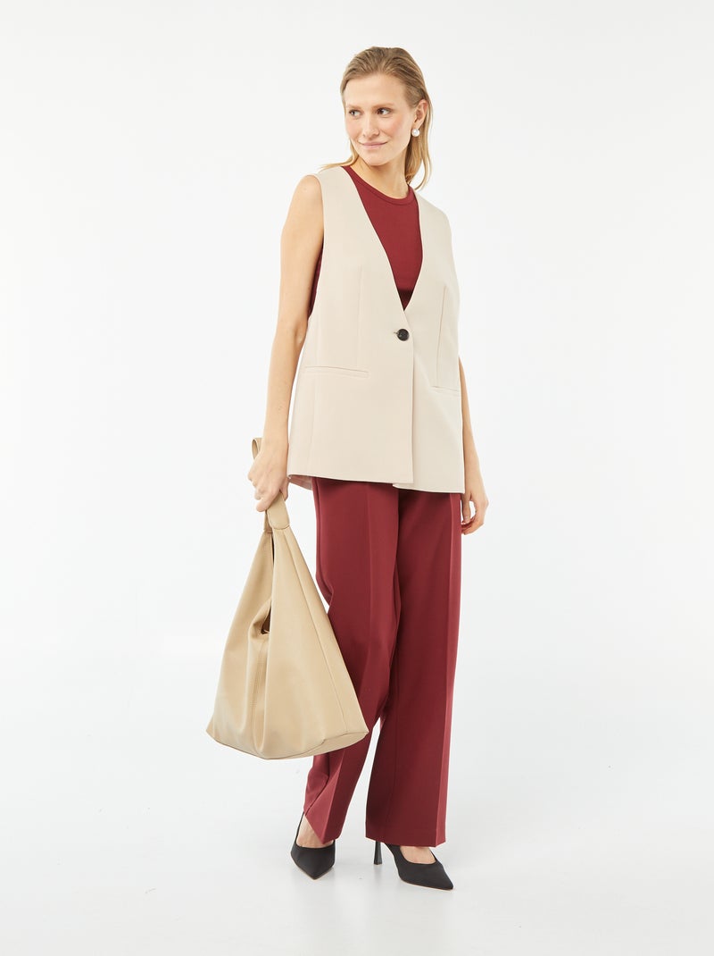 Veste de costume sans manches BEIGE - Kiabi