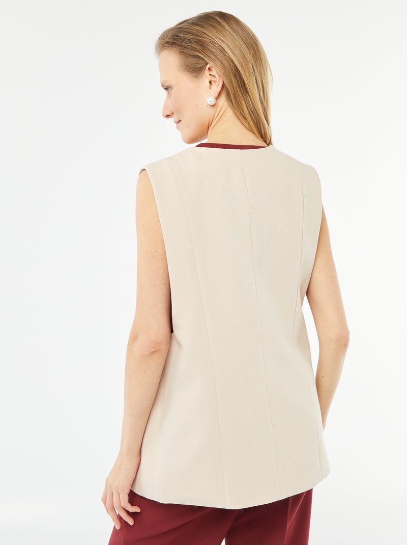 Veste de costume sans manches BEIGE - Kiabi
