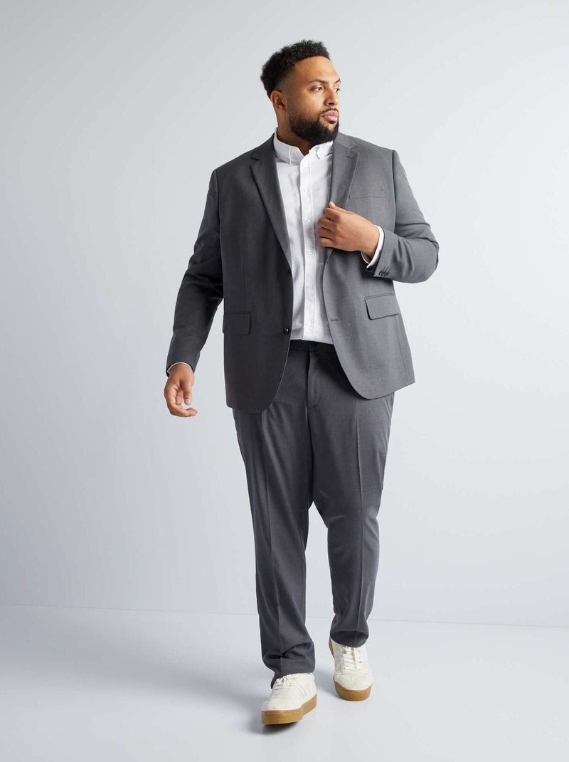 Veste de costume slim Gris - Kiabi