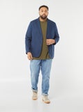 Veste de costume unie coupe slim bleu - Kiabi