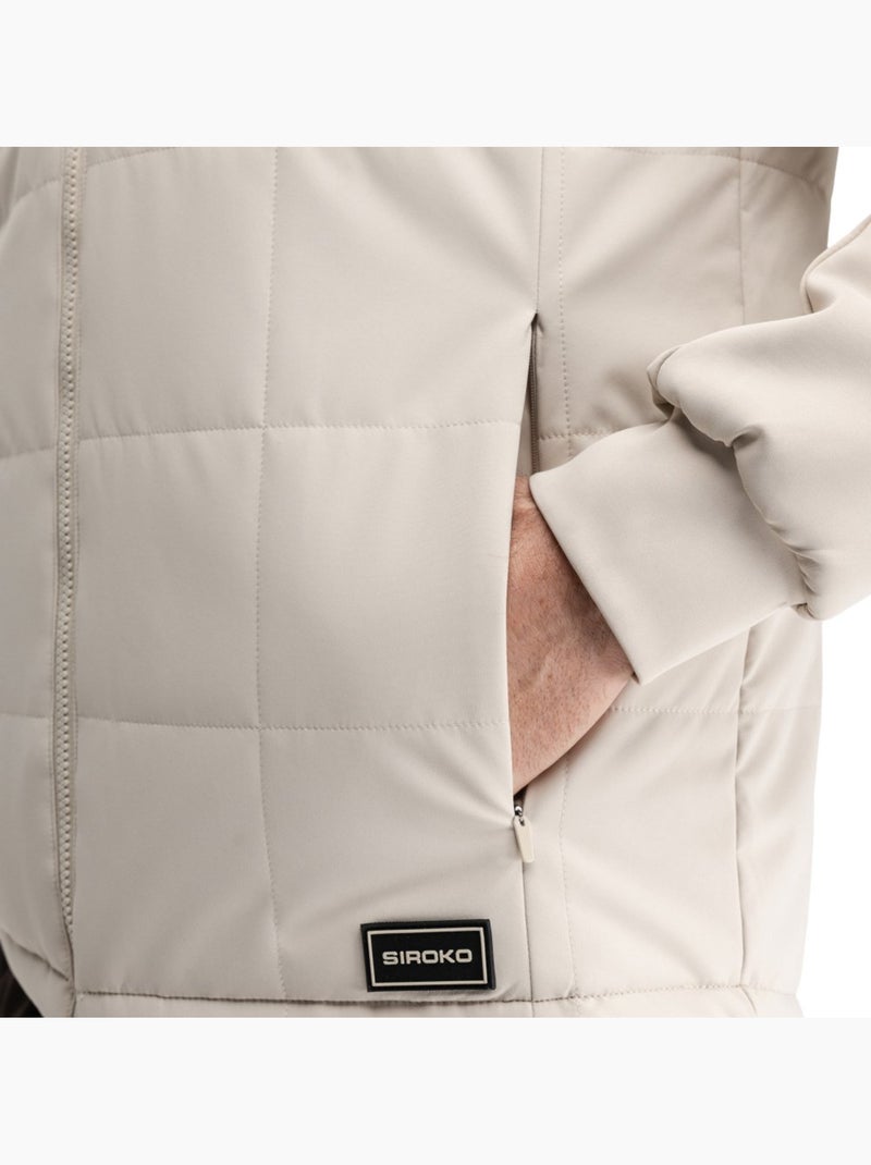 Veste de golf matelassée réversible homme golf homme approach sand Beige - Kiabi