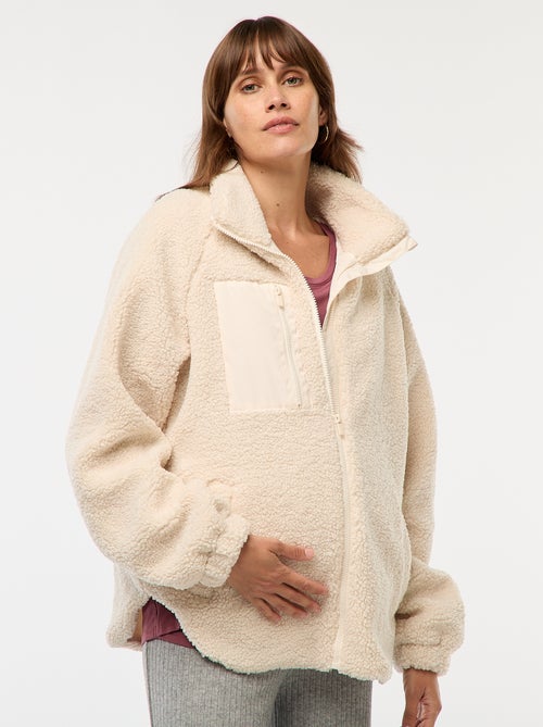 Veste de maternité effet moutonné - Kiabi