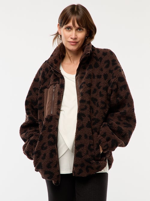 Veste de maternité effet moutonné - Kiabi