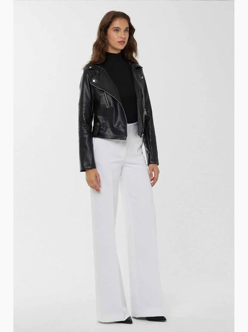 Veste de motard en similicuir hiccup - Kiabi
