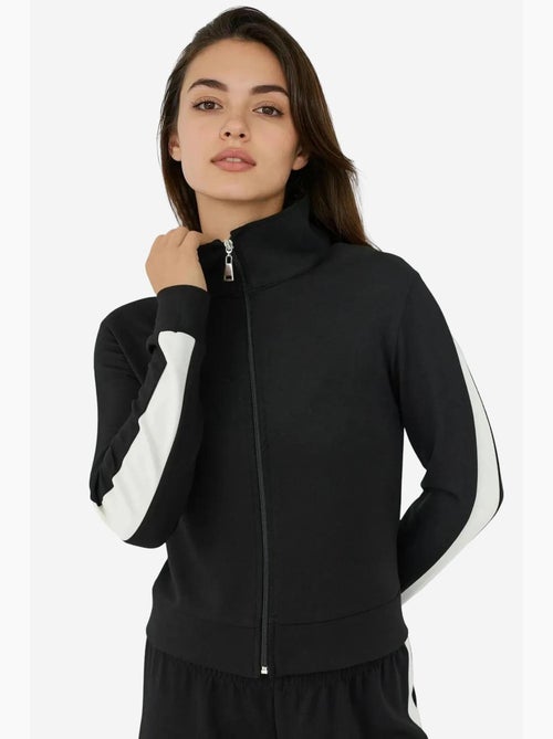 Veste de sport à col montant en modal doux au toucher hiccup - Kiabi Veste de sport à col montant en modal doux au toucher hiccup - Kiabi