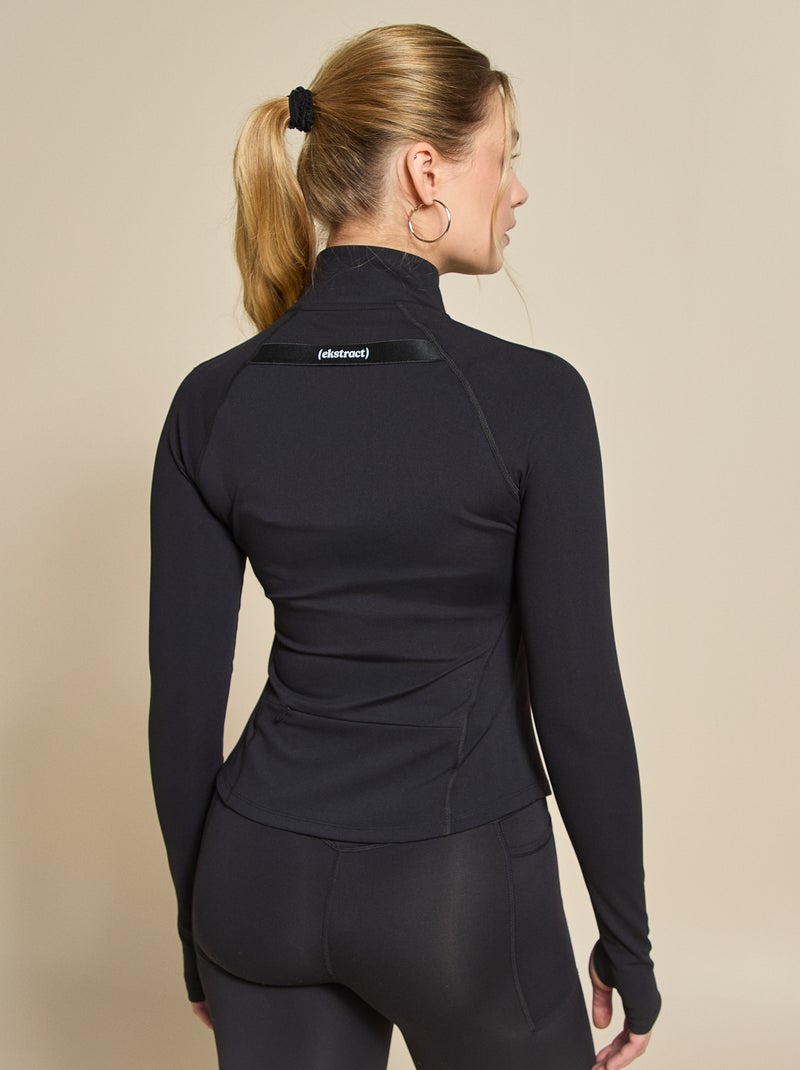 Veste de sport zippée - (ekstract) Noir - Kiabi