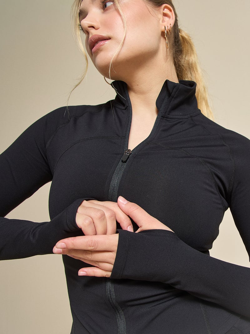 Veste de sport zippée - (ekstract) Noir - Kiabi