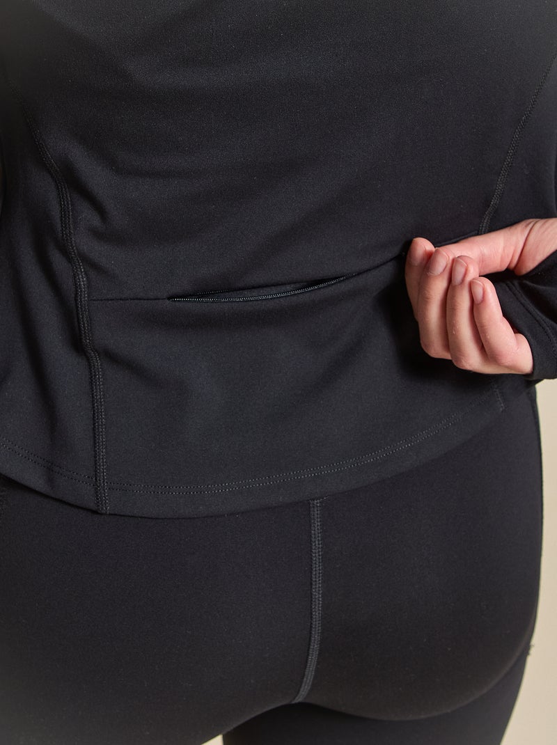 Veste de sport zippée - (ekstract) Noir - Kiabi