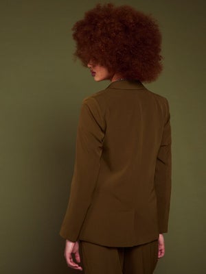 Costume Deux Pièces Femme - Veste à Double Boutonnage Et Short - Tissu Coton/lycra, Tailles Standard Ou Sur Mesure