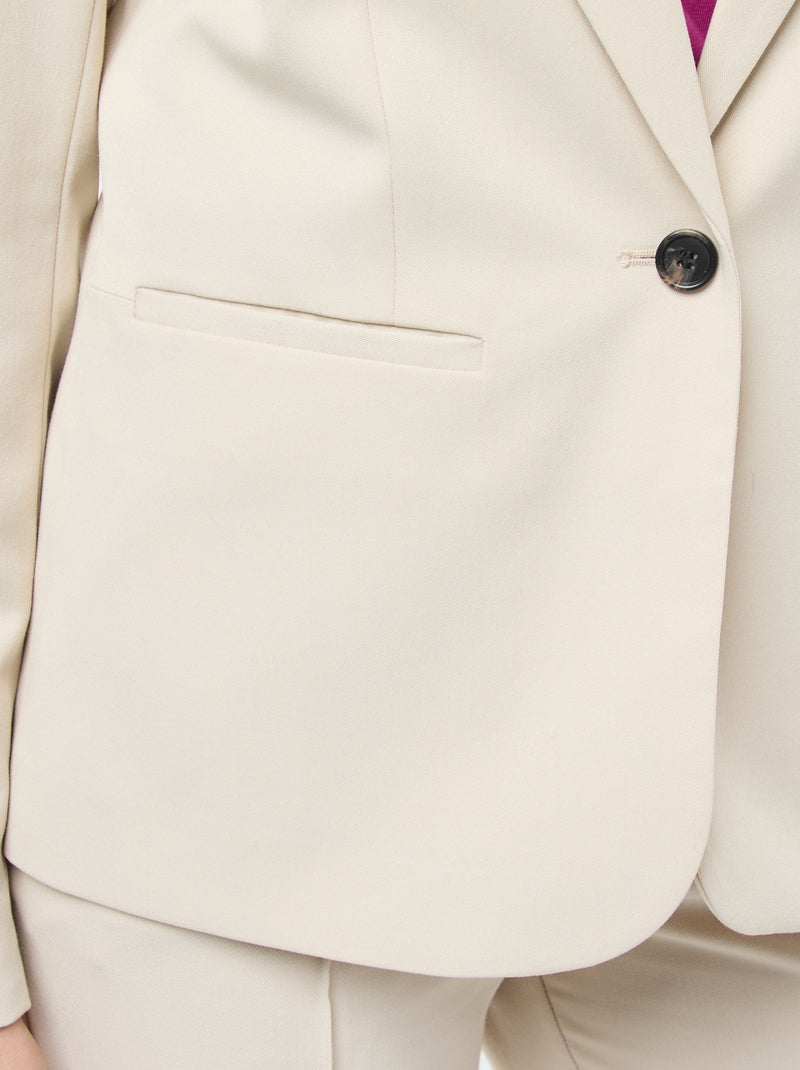 Veste de tailleur à manches longues Beige - Kiabi