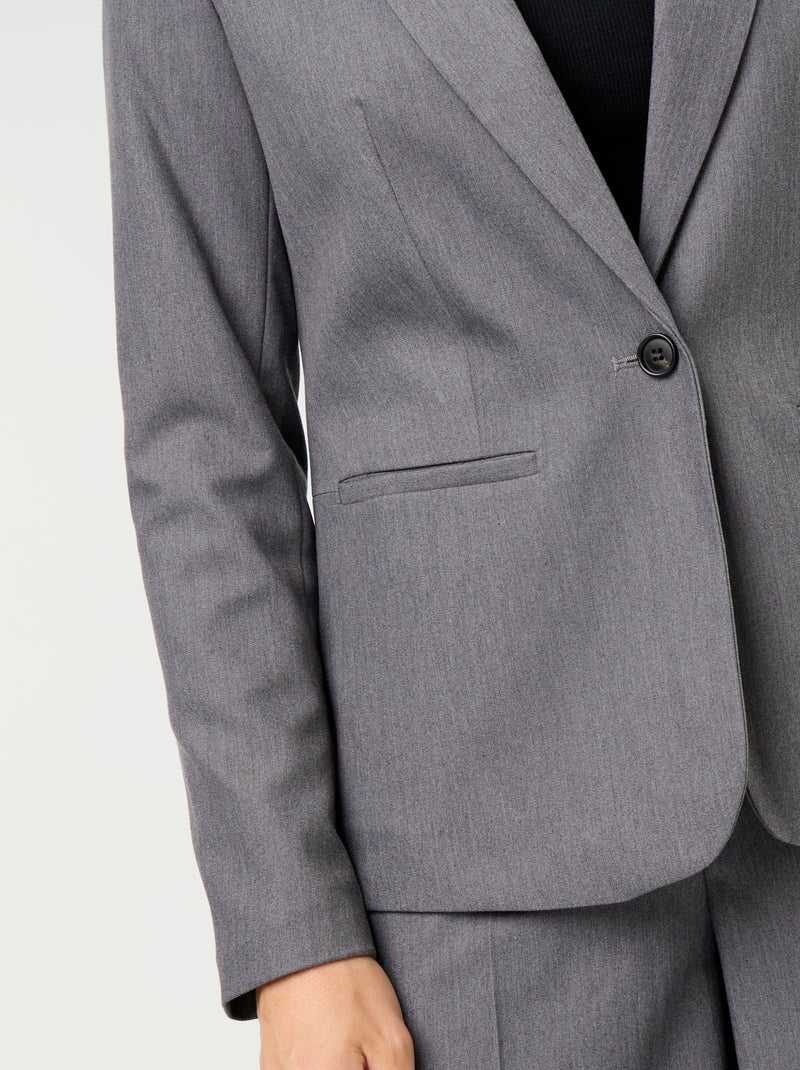 Veste de tailleur à manches longues Gris - Kiabi