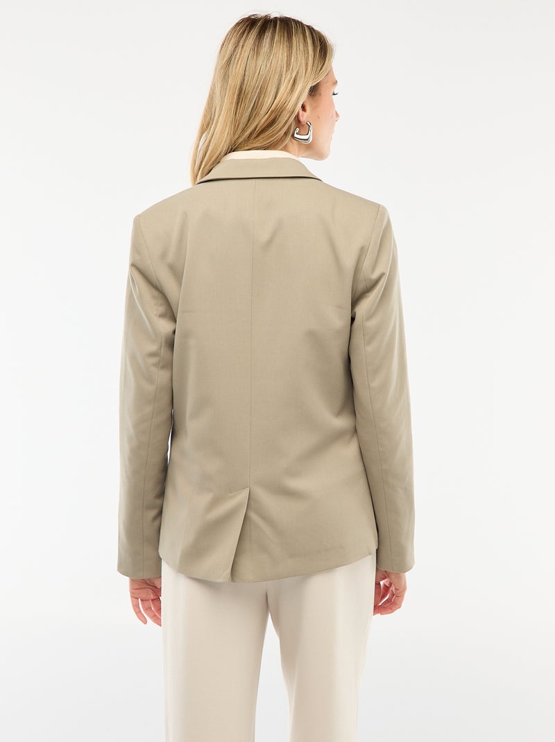 Veste de tailleur à manches longues Vert - Kiabi
