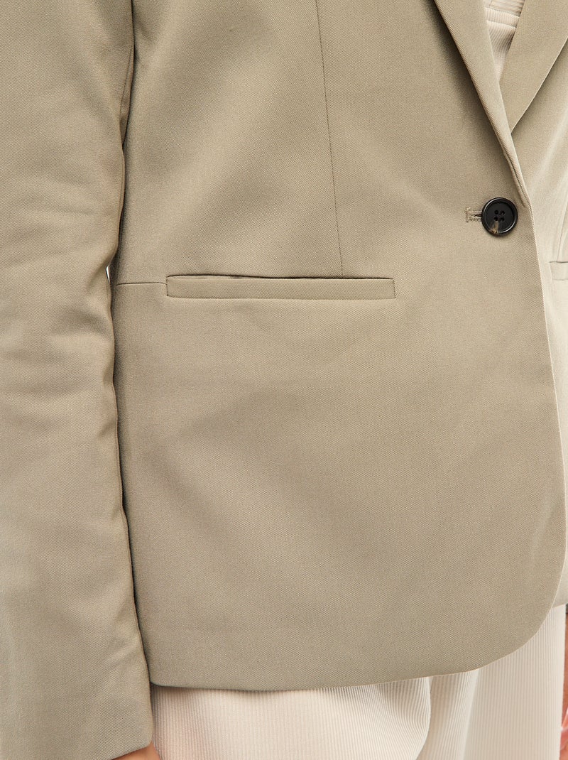 Veste de tailleur à manches longues Vert - Kiabi