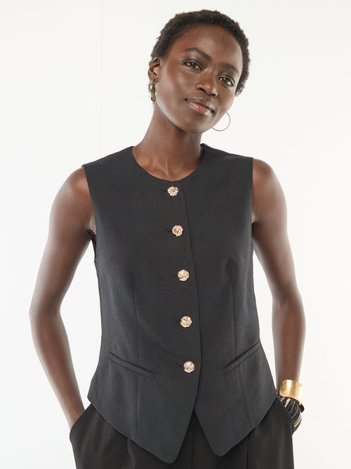Veste de tailleur avec boutons dorés - Kiabi