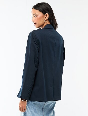 Veste de tailleur avec ouverture double boutonnage