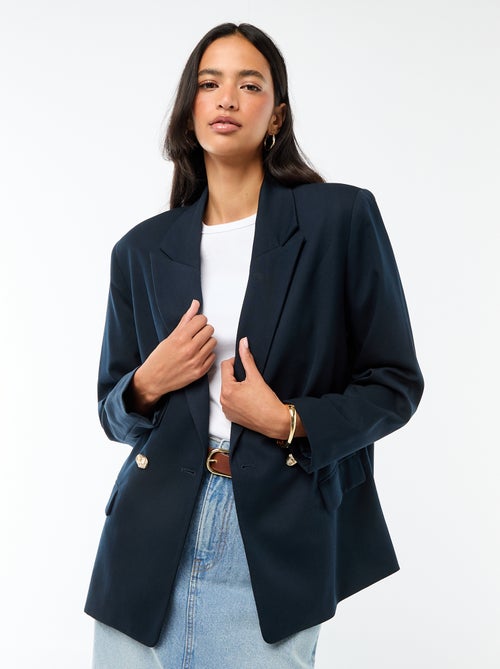 Veste de tailleur avec ouverture double boutonnage - Kiabi
