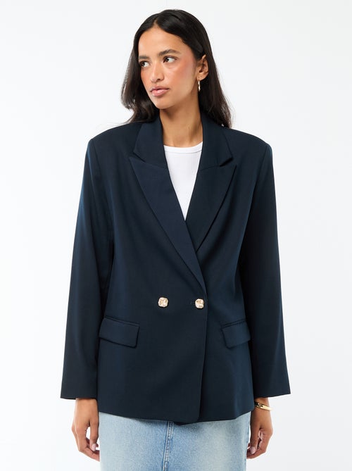 Veste de tailleur avec ouverture double boutonnage - Kiabi