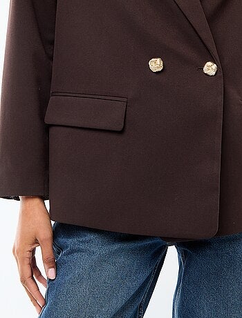 Veste de tailleur avec ouverture double boutonnage