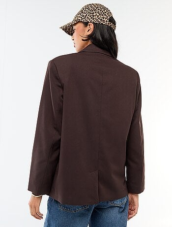Veste de tailleur avec ouverture double boutonnage