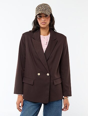 Veste de tailleur avec ouverture double boutonnage