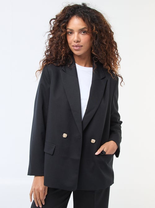 Veste de tailleur avec ouverture double boutonnage - Kiabi