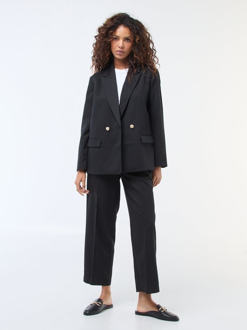 Veste de tailleur avec ouverture double boutonnage - Kiabi