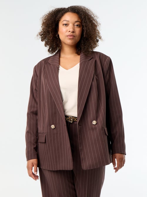 Veste de tailleur longue avec ouverture double boutonnage - Kiabi Veste de tailleur longue avec ouverture double boutonnage - Kiabi