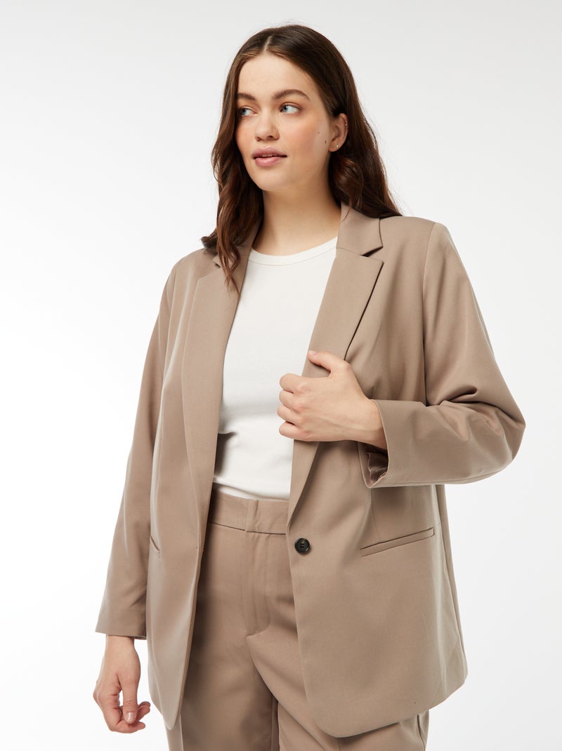 Veste de tailleur longue Beige - Kiabi