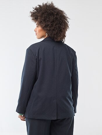 Veste de tailleur longue double boutonnage