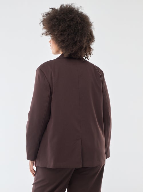 Veste de tailleur longue double boutonnage - Kiabi