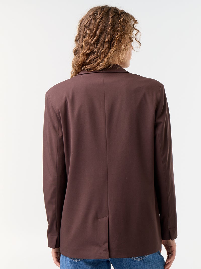 Veste de tailleur longue Marron - Kiabi